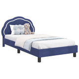 Children's Bed Frame with Headboard Police Blue 90 x 200 cm 42010928