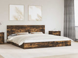 Storage Bed with Drawer Smoked Oak 180 x 200 cm Engineered Wood 3409528
