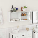 Bathroom Wall Cabinet White 100x25x40 cm Engineered Wood 860103