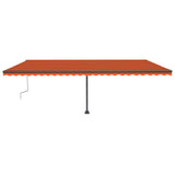 Freestanding Manual Retractable Awning 600x300 cm Orange/Brown 3069800