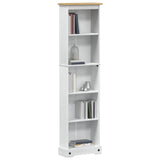 Bookcase White 46 x 20 x 170 cm Solid Pine Wood 42024947