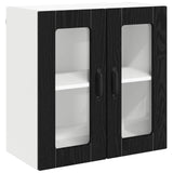 Wall Glass Cabinet LUCCA Black Oak 60 x 31 x 60 cm 8003823