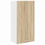 Hanging Cabinet Sonoma Oak and White 50 x 31 x 100 cm 884348