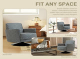 Upholstered Swivel Accent Chair with Thick Padding, Grey T3398P554105