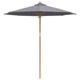 Garden Parasol Dark Grey 240 x 260 cm Bamboo 4108087
