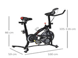 Indoor Stationary Exercise Bike 6kg Flywheel Fitness Cardio Workout Bke Trainer for Home Gym w/ T3398P548516