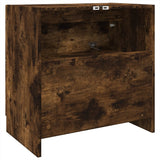 Sink Cabinet Smoked Oak 59x37x59 cm Engineered Wood 848112