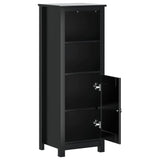 Bathroom Cabinet BERG Black 40x34x110 cm Solid Wood Pine 358545