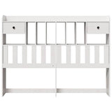 Headboard with Storage White 150 cm Solid Wood Pine 855509