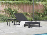 Sunbed Poly Rattan Black 42004129