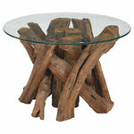 ZNTS Coffee Table Solid Teak Driftwood 60 cm 243473