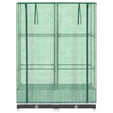 Raised Bed with Greenhouse Cover Rattan Look 80x40x123 cm 4015838