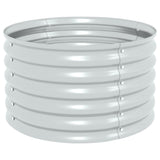 Garden Raised Bed 80x80x44 cm Galvanised Steel Silver 45520