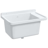 Utility Sink for Wall Mounting White 60x40x28 cm Resin 4002795
