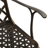Garden Chair Set of 4 Bronze Cast Aluminium Standard Durable 315571