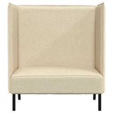 Highback Sofa Cream 109 x 56 x 121 cm Fabric 42010839