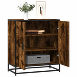 Sideboard Smoked Oak 68x35x76 cm Engineered Wood and Metal 848966