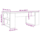 Coffee Table Artisan Oak 102x55x42 cm Engineered Wood 856025