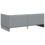 Corner Bed Frame with Headboard Light grey 100 x 200 cm Fabric 42016471