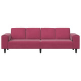 Living Room Couch Wine Red 250 x 77 x 76 cm 3335095