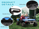 12V 2 Seater Kids Electric Ride-On Car with Electric Bucket, Remote Control - Blue T3398P422366