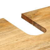 2 Piece Bathroom Furniture Set Brown Solid Wood Mango 3310006