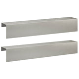 Garden Cover Profile 2 pcs 100 x 20 x 15 cm Stainless Steel 8012984