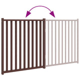 Dog Gate Foldable 2 Panels Brown Oak 160 cm Solid Wood Fir 352298