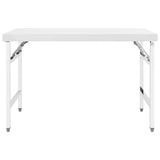 Kitchen Folding Work Table 120x60x80 cm Stainless Steel 326158