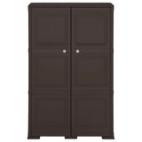 Plastic Cabinet 79x43x125 cm Wood Design Brown 340594