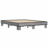 Bed Frame without Mattress Grey Sonoma 150x200 cm King Size 3280235
