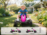 Pedal Go Kart for Kids 2-5 Years, with Silent EVA Wheels, Metal Frame, Pink T3398P378922