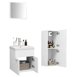 Bathroom Furniture Set White Engineered Wood 3071441