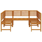 Garden Bench Set 5 pcs Brown Solid acacia wood 3328690