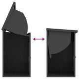 Parcel Drop Box with Storage Black 47.5 x 38 x 59 cm Steel 874940