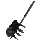 Ground Drill with Handle 250 mm with Extension Tube 4 m Steel 3059406