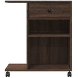 Printer Stand with Wheels Brown Oak 60x40x68.5 cm 840645