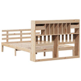 Bookcase Bed without Mattress 140x200 cm Solid Wood Pine 3322796