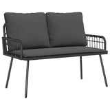 Garden Bench with Cushion Anthracite 114 x 64 x 90cm Steel 4108261
