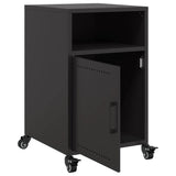 ZNTS Bedside Cabinet Black 36x39x59 cm Steel 846716