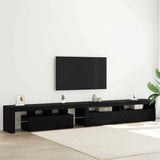 TV Cabinets 3 pcs Black oak 290 x 36.5 x 40 cm Engineered wood 3332513