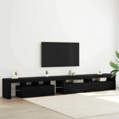 TV Cabinets 3 pcs Black oak 290 x 36.5 x 40 cm Engineered wood 3332513