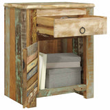 End Table with 1 Drawer 1 Door Reclaimed Wood 240950