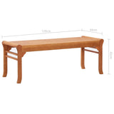 Bench Natural Wood Solid Eucalyptus Wood 2-Seater Durable 47290
