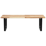Basin Shelf Wall Mounted Steel and Solid Wood Acacia 3302891