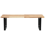 Basin Shelf Wall Mounted Steel and Solid Wood Acacia 3302895