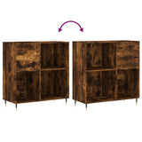 Record Cabinet Smoked Oak 84.5x38x89 cm Engineered Wood 831769