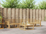 Outdoor Sofa Set 5 pcs White 59 x 59 x 37 cm Solid Acacia Wood 3387203