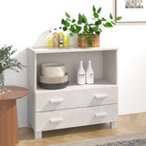 Sideboard HAMAR White 85x35x80 cm Solid Wood Pine 340497