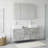 Bathroom Furniture Set 4 pcs Concrete Grey 103.5 x 15.5 x 70 cm 3406826